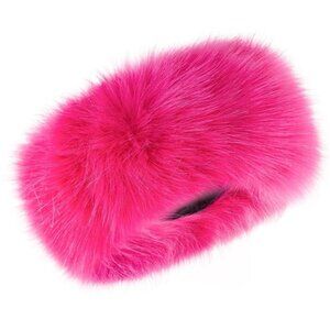 Faux Fur Headband for Women Rose
